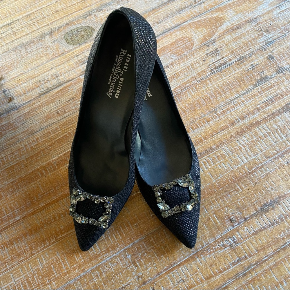 RUSSEL & BROMLEY x STUART WEITZMAN Jeweled Pumps Sz 7.5